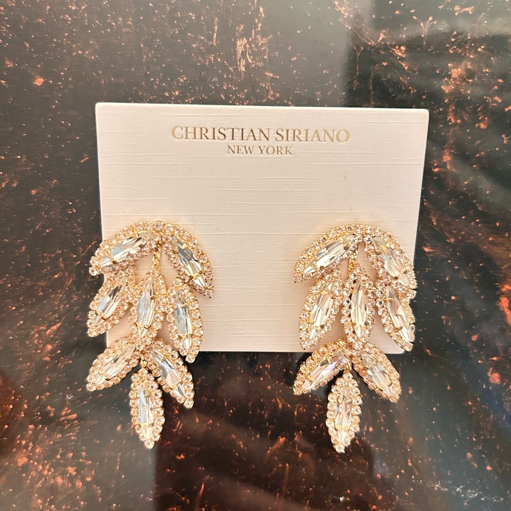 Sparkly gemstone statement earrings